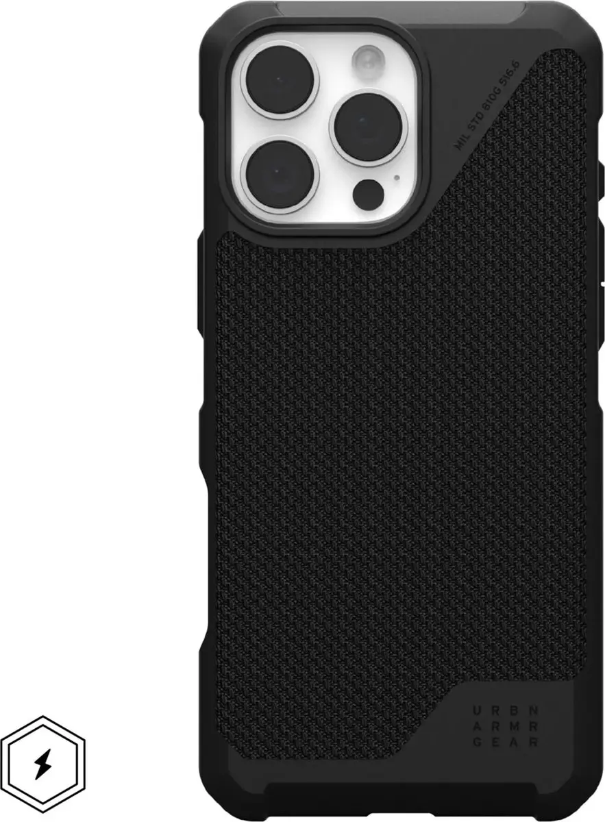 Urban Armor Gear Metropolis LT Hoesje iPhone 16 Pro Max - 114453113940 - Zwart - afbeelding 2 van 6