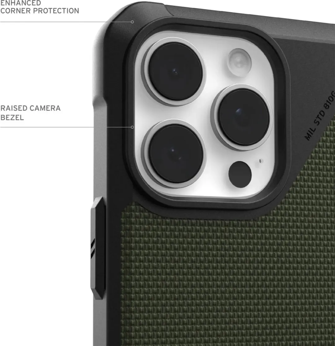 Urban Armor Gear Metropolis LT Hoesje 114453113972 - iPhone 16 Pro Max - Kevlar - Groen - afbeelding 3 van 6