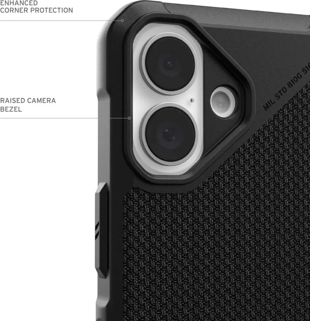 Urban Armor Gear Metropolis LT Hoesje 114454113940 - iPhone 16 - MagSafe - Kevlar Zwart - afbeelding 3 van 6