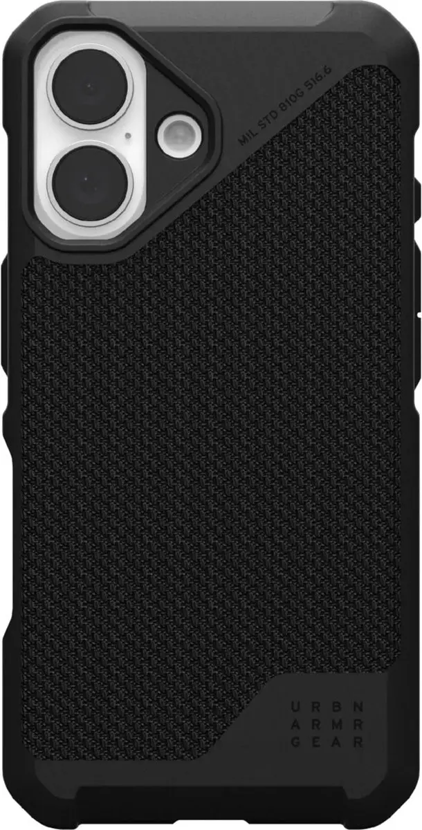 Urban Armor Gear Metropolis LT Hoesje 114454113940 - iPhone 16 - MagSafe - Kevlar Zwart - afbeelding 2 van 6