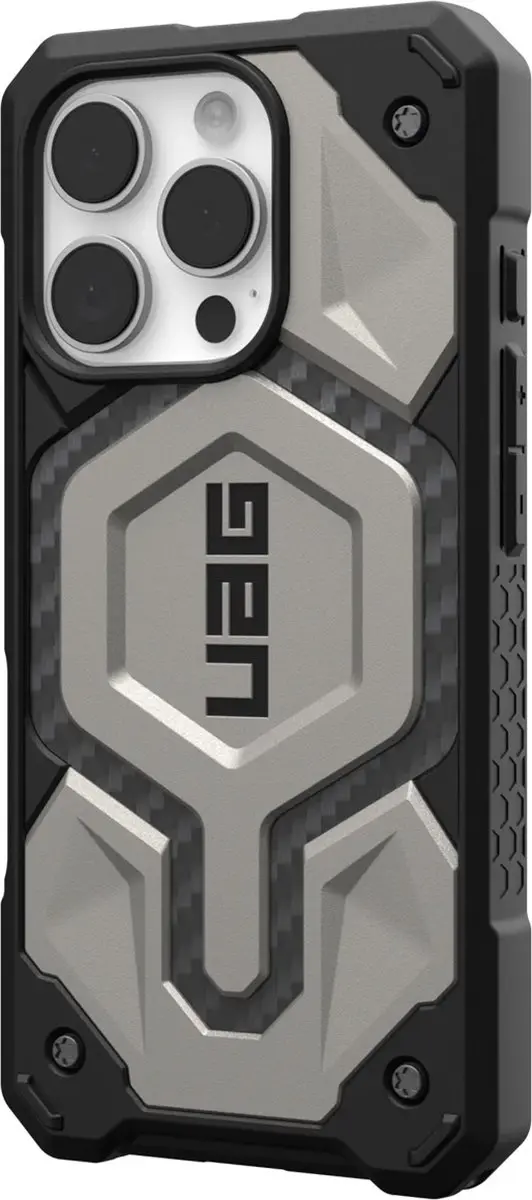 Urban Armor Gear Monarch Pro Mag Hoesje 114456113636 - iPhone 16 Pro - Zwart/Grijs - afbeelding 2 van 6