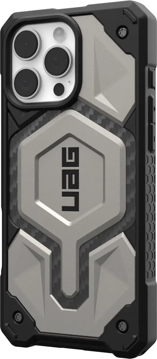 Urban Armor Gear Monarch Pro Mag Hoesje 114457113636 - iPhone 16 Pro Max - Wit/Grijs/Zilver - afbeelding 2 van 6