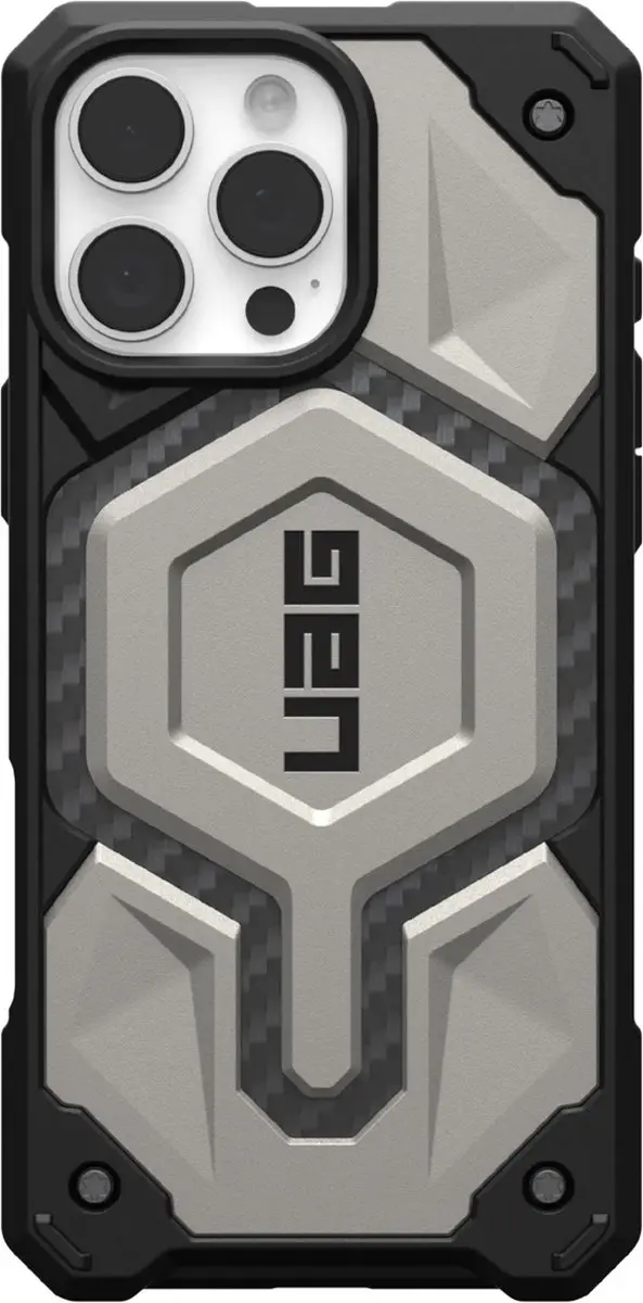 Urban Armor Gear Monarch Pro Mag Hoesje 114457113636 - iPhone 16 Pro Max - Wit/Grijs/Zilver - afbeelding 4 van 6