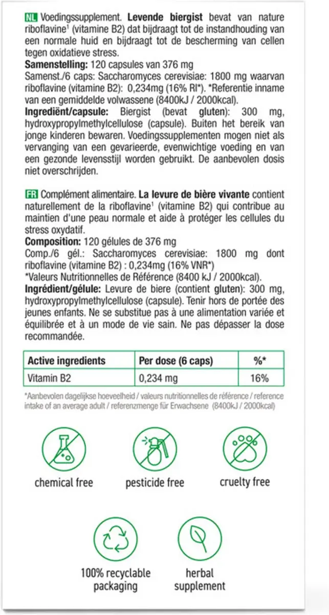 Purasana Biergist Levend 300mg - 49.2ml - afbeelding 5 van 6