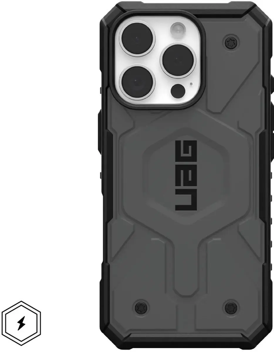 Urban Armor Gear Pathfinder Mag iPhone 16 Pro Max Hoesje 114469113333 - Zilver - afbeelding 6 van 6