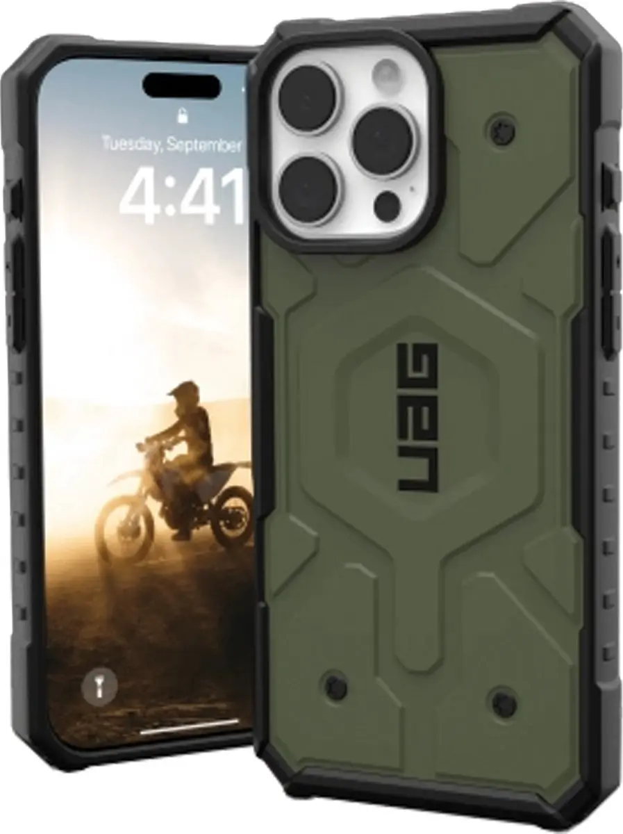 Urban Armor Gear Pathfinder Mag Hoesje 114469117272 - iPhone 16 Pro Max - Olive Green - afbeelding 2 van 6