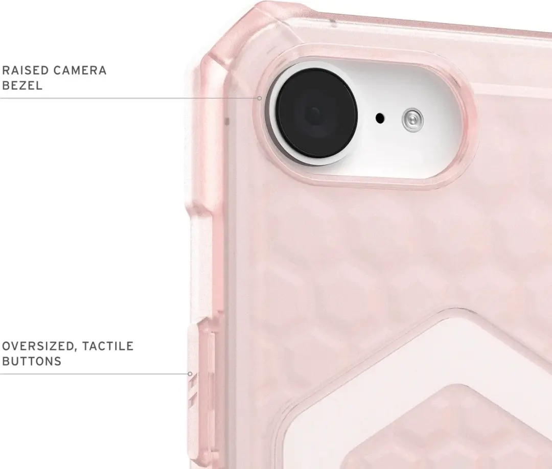 Urban Armor Gear Essential Armor Magafe iPhone 16e Hoesje - rose - afbeelding 2 van 6