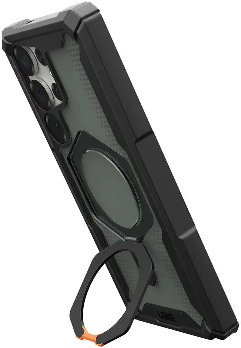 Urban Armor Gear Plasma XTE Hoesje S25 Ultra - MagSafe/Qi2 - Zwart/Oranje - afbeelding 5 van 6