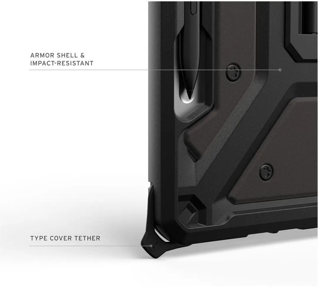 Urban Armor Gear Metropolis Backcover 324020114040 - Microsoft Surface Pro 12 - Zwart - afbeelding 4 van 6