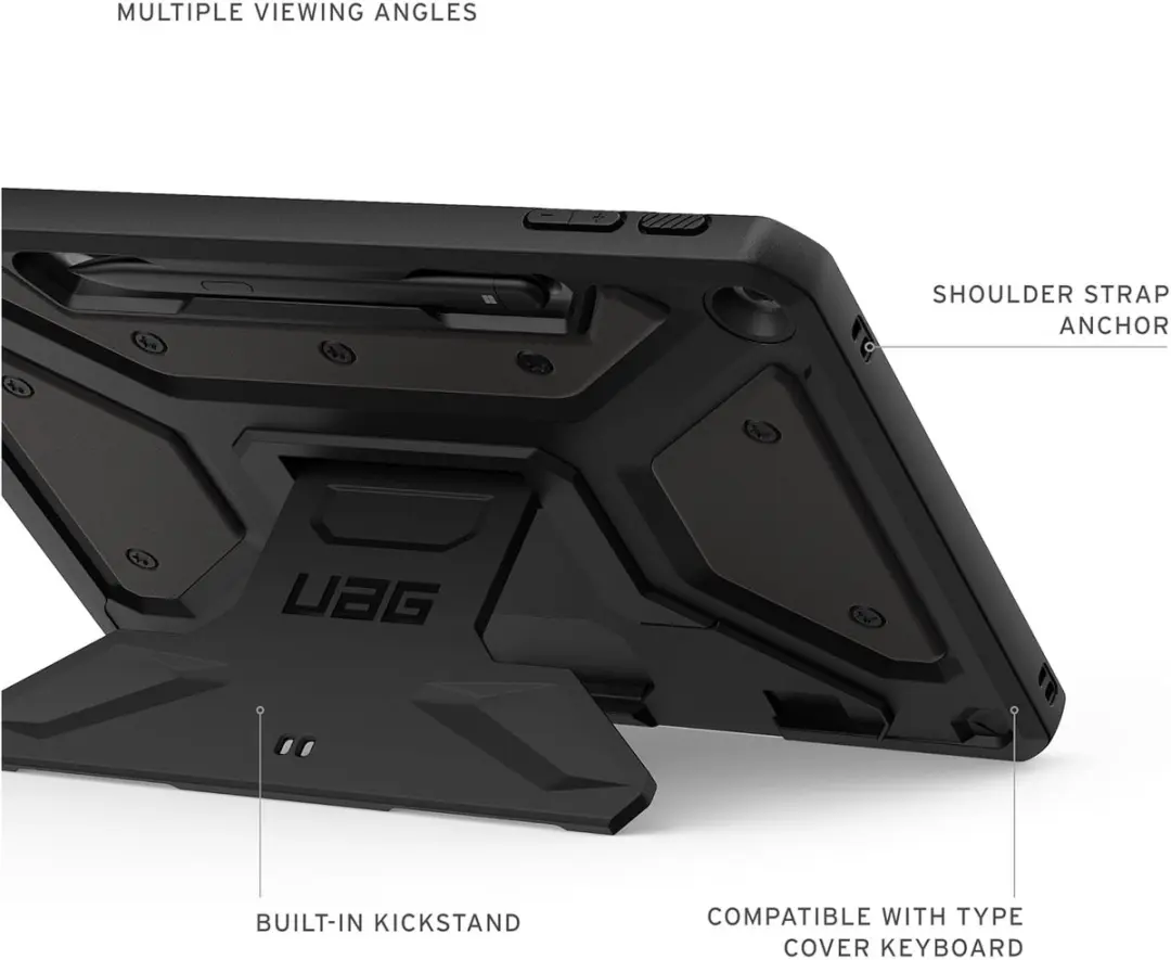 Urban Armor Gear Metropolis Backcover 324020114040 - Microsoft Surface Pro 12 - Zwart - afbeelding 3 van 6