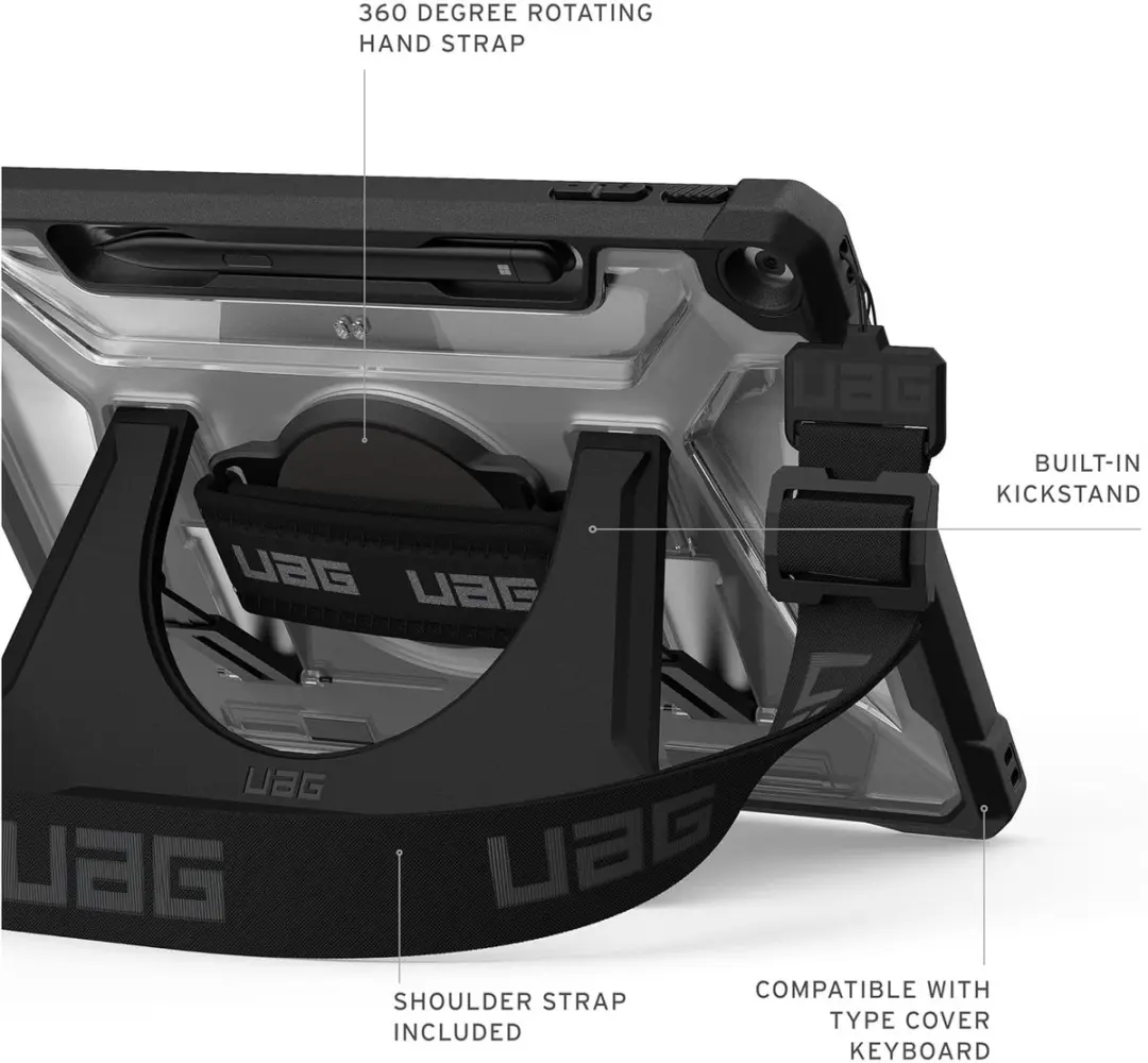 Urban Armor Gear Plasma Backcover Microsoft Surface Pro 12 - 324023114340 - Zwart - afbeelding 3 van 6