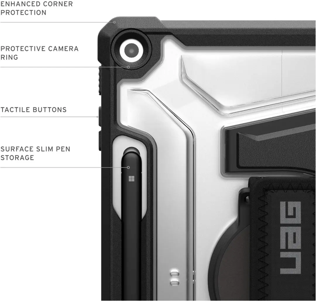 Urban Armor Gear Plasma Backcover Microsoft Surface Pro 12 - 324023114340 - Zwart - afbeelding 4 van 6