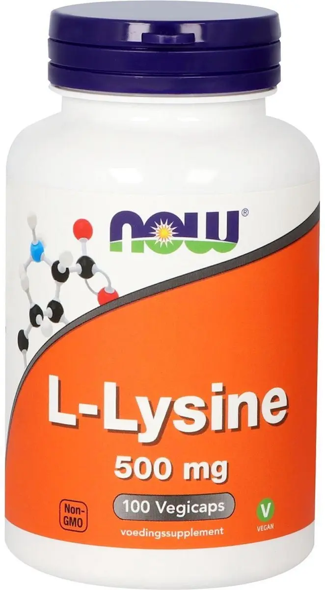 Now Foods L-Lysine 500mg Capsules - 100 Stuks - afbeelding 2 van 4