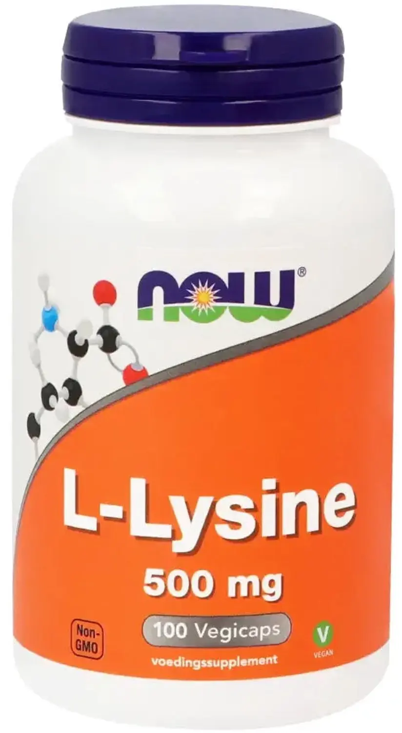 Now Foods L-Lysine 500mg Capsules - 100 Stuks - afbeelding 4 van 4