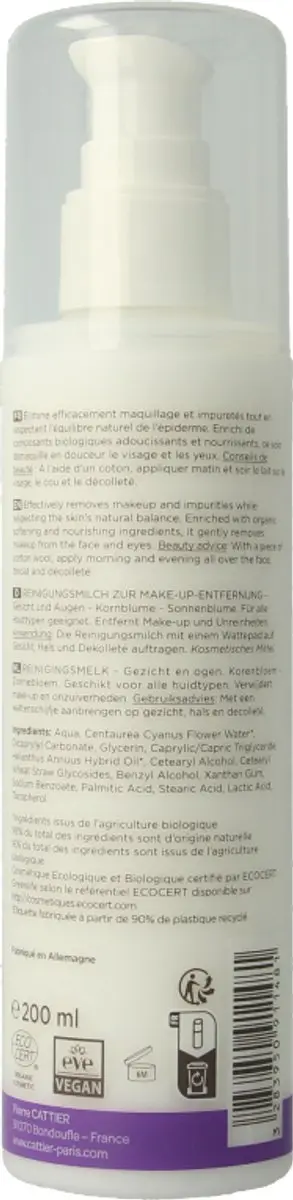 Cattier Paris Milde Reinigingsmelk 200ml