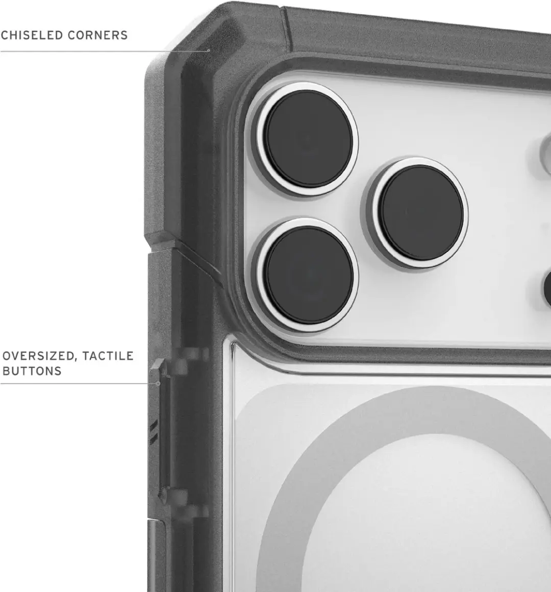 Urban Armor Gear Trooper MagSafe Hoesje iPhone 17 Pro - Zwart - afbeelding 5 van 6