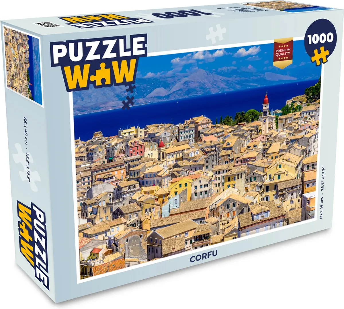 PuzzleWow Corfu Legpuzzel 1000 Stuks - Multicolor