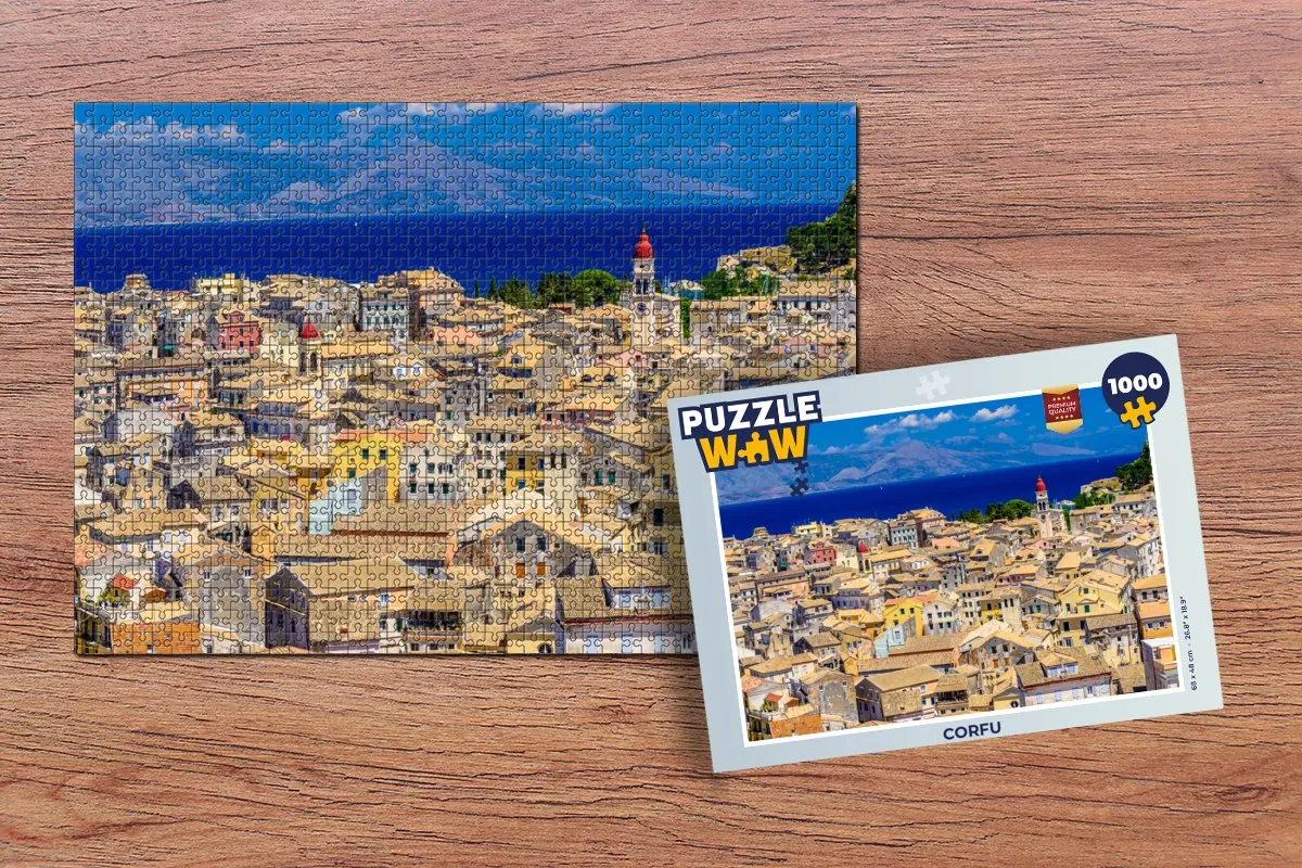 PuzzleWow Corfu Legpuzzel 1000 Stuks - Multicolor