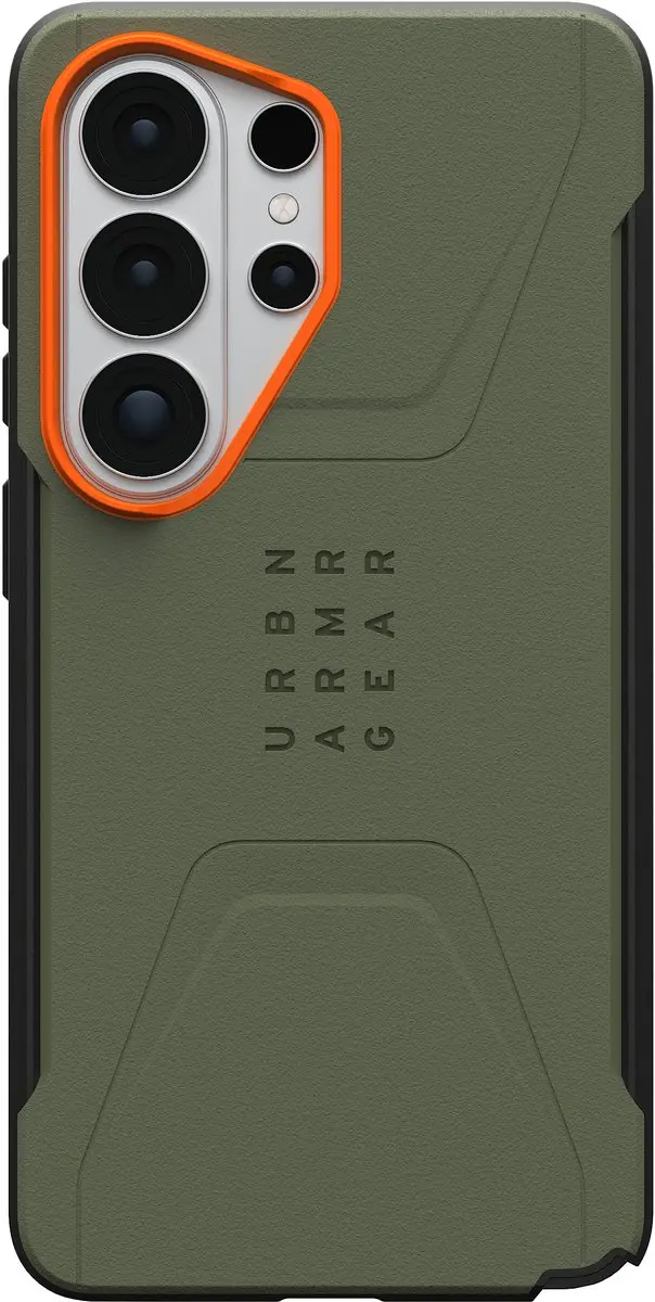 Urban Armor Gear Civilian Backcover S26 Ultra - 214535117297 - MagSafe - Olive Drab/Orange - afbeelding 2 van 6
