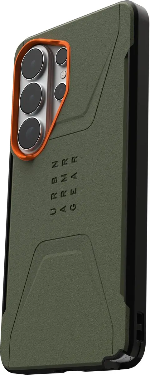 Urban Armor Gear Civilian Backcover S26 Ultra - 214535117297 - MagSafe - Olive Drab/Orange - afbeelding 3 van 6