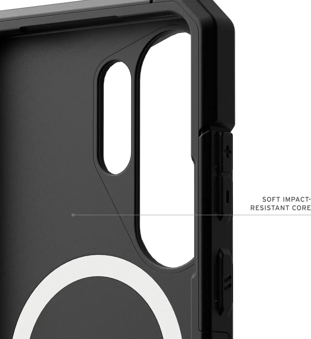 Urban Armor Gear Trooper Backcover S26 Ultra - Zwart - MagSafe - afbeelding 6 van 6