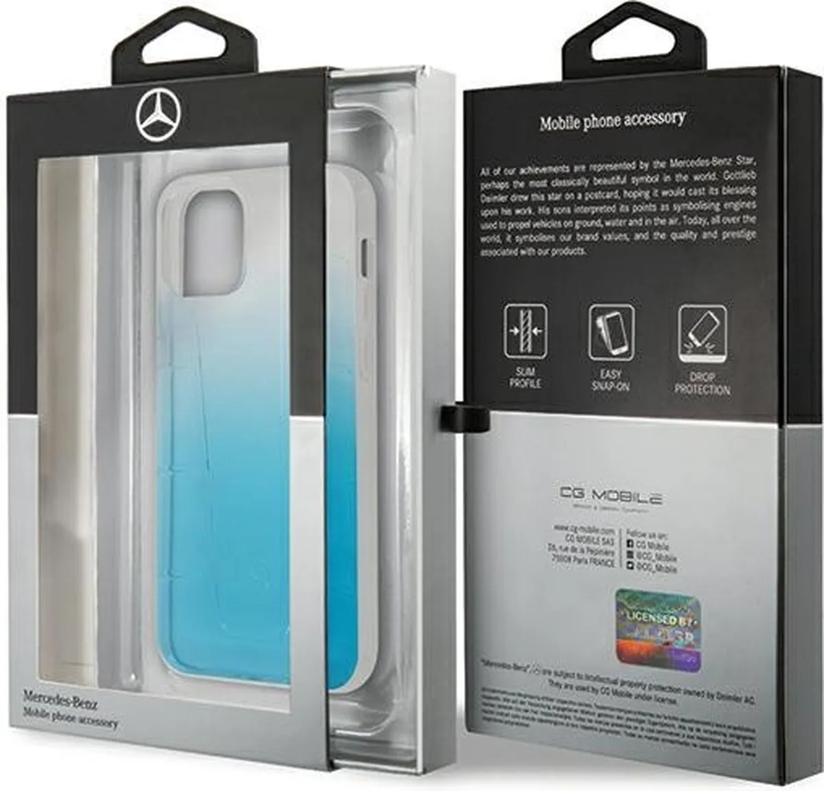Mercedes MEHCP12SCLGBL iPhone 12 mini Hardcase - Blauw