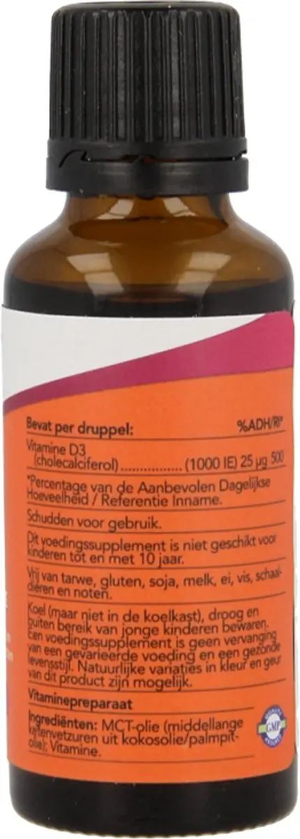 Now Foods Vitamine D-3 1000 IE Druppels 30ml