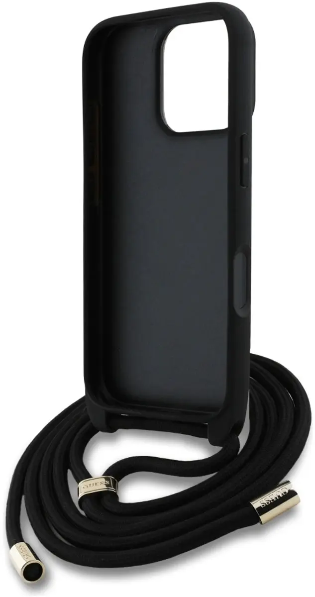 GUESS 4G Big Logo Crossbody iPhone 16 Pro Hoesje - Zwart - afbeelding 5 van 6