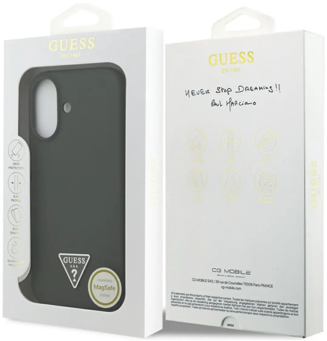 GUESS Siliconen Driehoesje iPhone 17 - 1 Pasje - Zwart - afbeelding 6 van 6