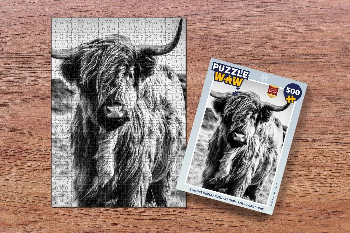 PuzzleWow Schotse Hooglander Legpuzzel 500 Stuks - Multicolor