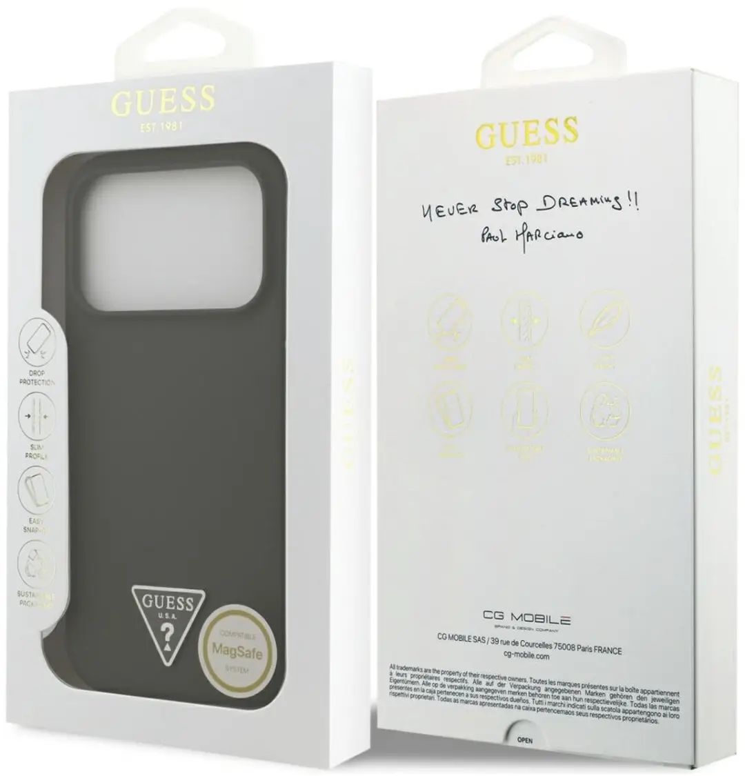 GUESS Siliconen MagSafe Hoesje - iPhone 17 Pro - Zwart - afbeelding 2 van 6