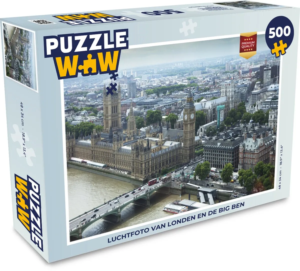 PuzzleWow Londen Big Ben Legpuzzel 500 Stuks - Multicolor