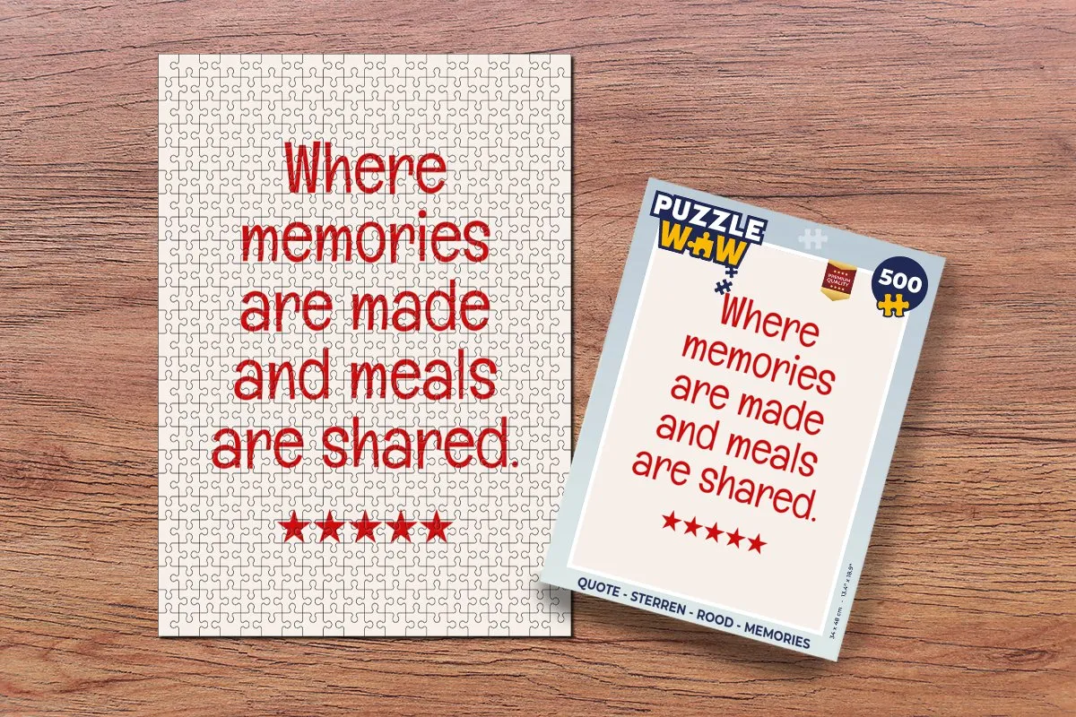 PuzzleWow Quote Sterren Legpuzzel 500 Stuks - Rood - MPN 8721406849629