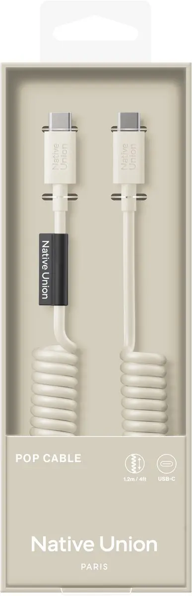 Native Union Pop Cable USB-C naar USB-C 1.2M 60W - Sandstone
