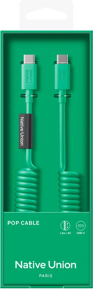 Native Union Pop Cable USB-C naar USB-C 1.2M 60W - Pine