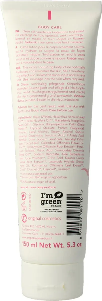 Earth Line Bodylotion Roze 150ml