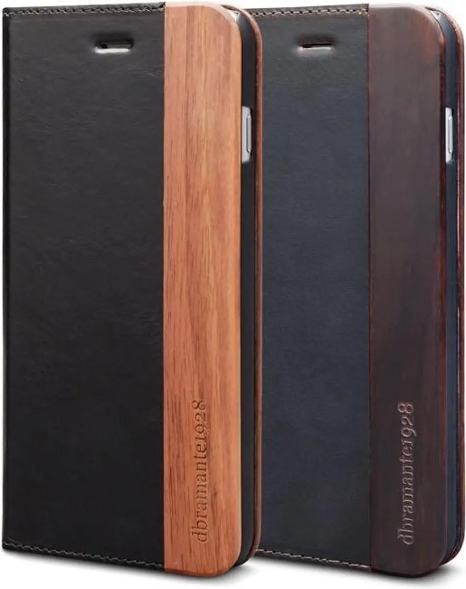 dbramante1928 iPhone 6 / 6S Booklet Case Stand Risskov Hunter Dark/Black Wood