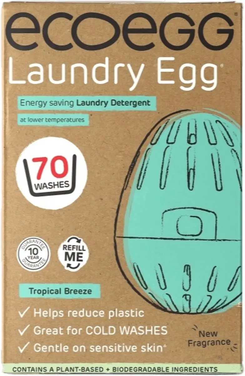 Eco Egg Was Ei Tropical Breeze - 70 Wasbeurten - Blauw - afbeelding 5 van 5