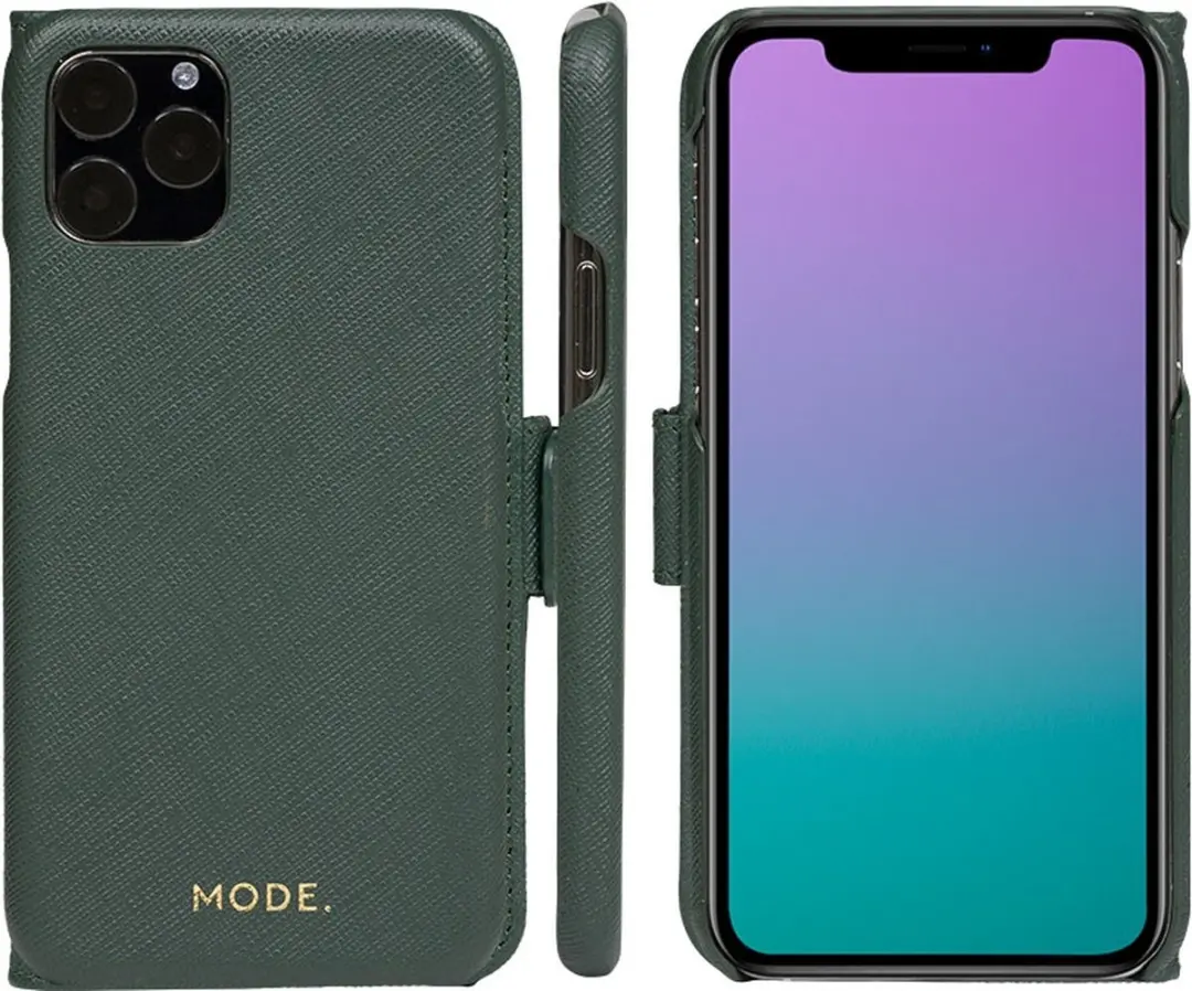 dbramante1928 iPhone 11 Pro Hoesje - Effen Donkergroen Leer