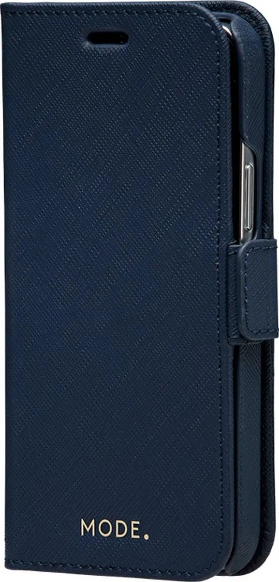 dbramante1928 iPhone 12 Mini Boekenkasthoes - Effen Donkerblauw - 4 Pasjes