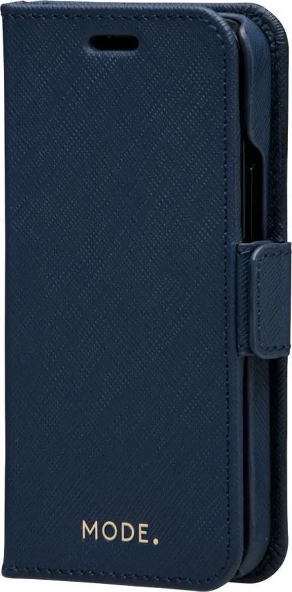 dbramante1928 iPhone 12 Mini Boekenkasthoes - Effen Donkerblauw - 4 Pasjes