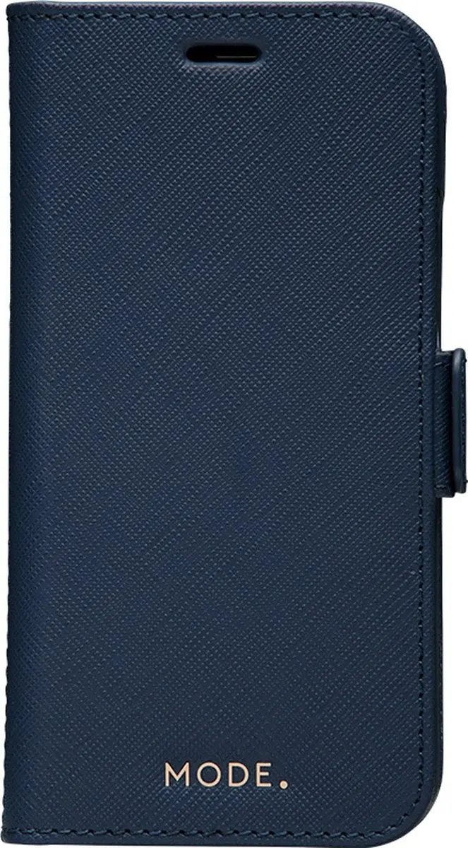 dbramante1928 iPhone 12 Mini Boekenkasthoes - Effen Donkerblauw - 4 Pasjes