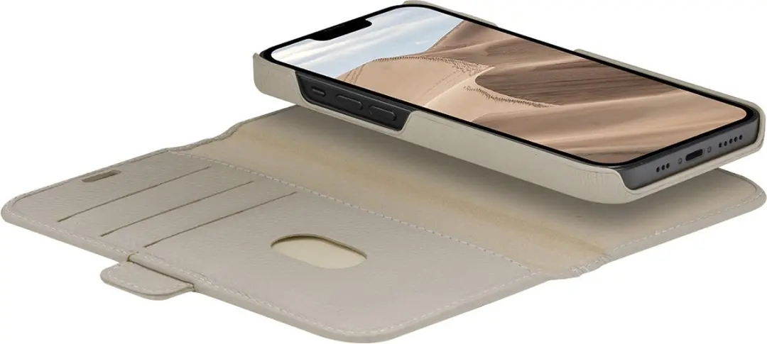 dbramante1928 New York Hoesje iPhone 14 Pro - 4 Pasjes - Beige