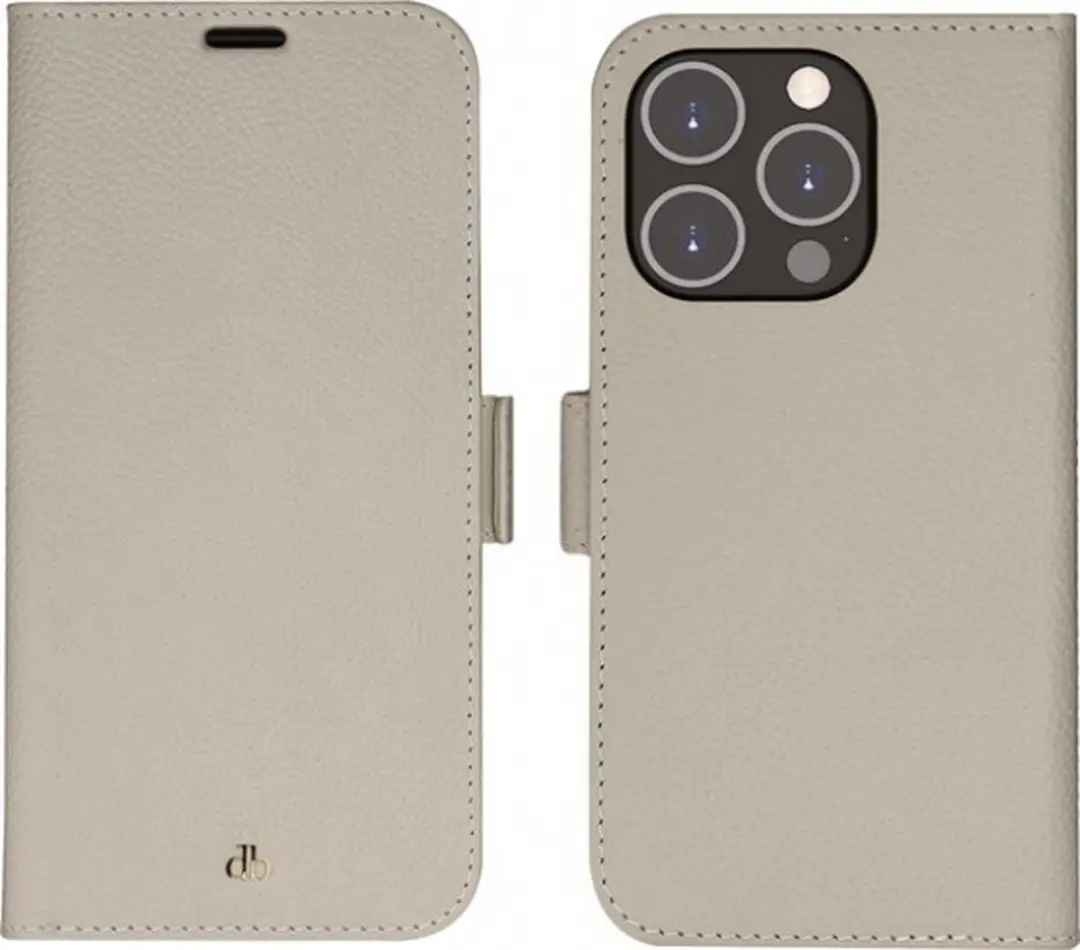 dbramante1928 New York Hoesje iPhone 14 Pro - 4 Pasjes - Beige