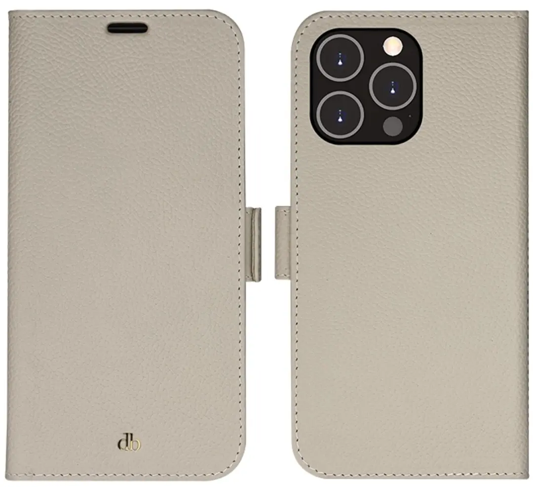 dbramante1928 New York Hoesje iPhone 14 Pro - 4 Pasjes - Beige