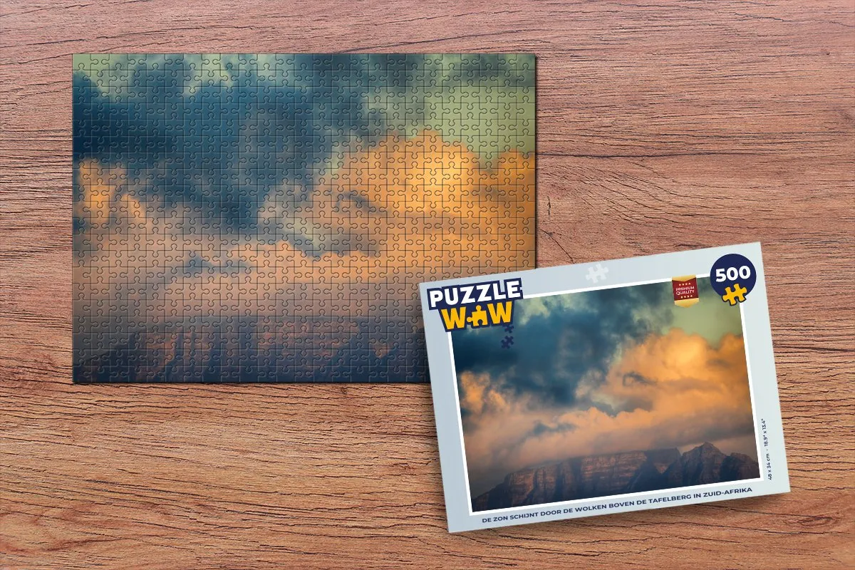 PuzzleWow Legpuzzel Tafelberg Zuid-Afrika 500 Stuks - Multicolor