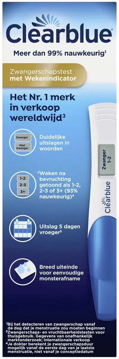 Clearblue Zwangerschapstest Met Wekenindicator - 1 Stuks - afbeelding 4 van 6