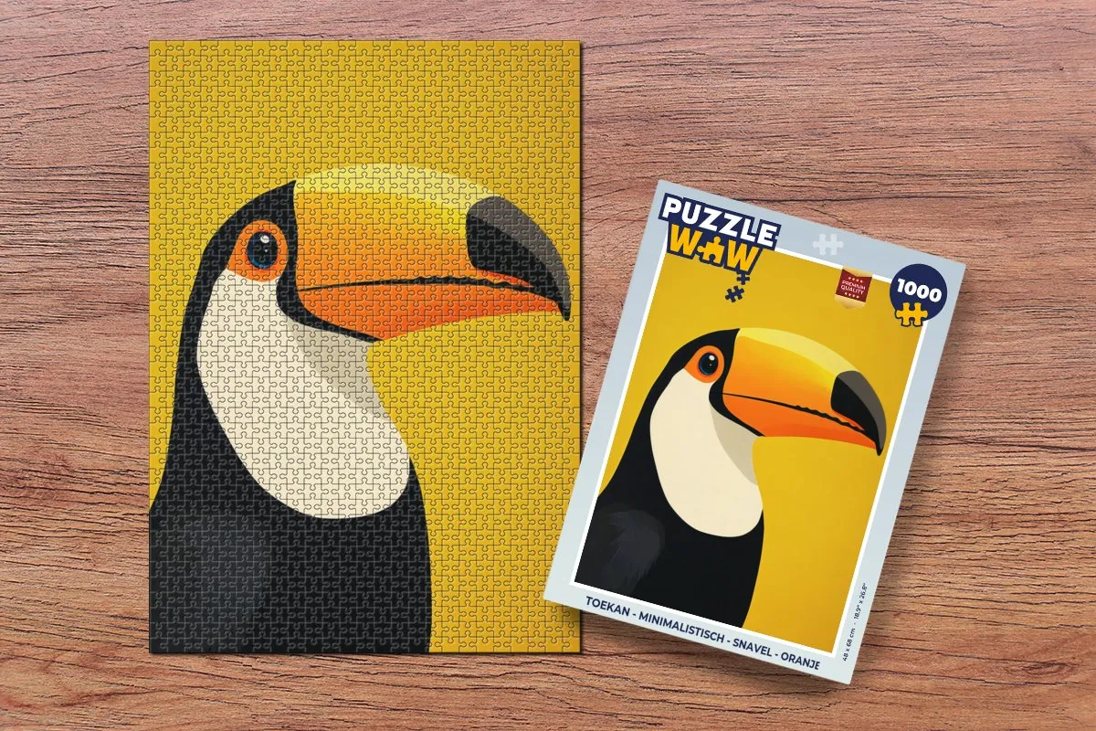 PuzzleWow Toekan Legpuzzel 1000 Stuks - Oranje