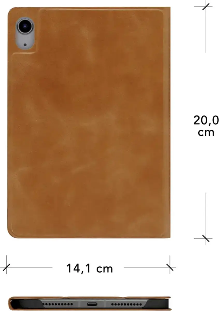 dbramante1928 Bookcase Hoesje iPad Air 11" - Cognac Leer - RIIAGT006170