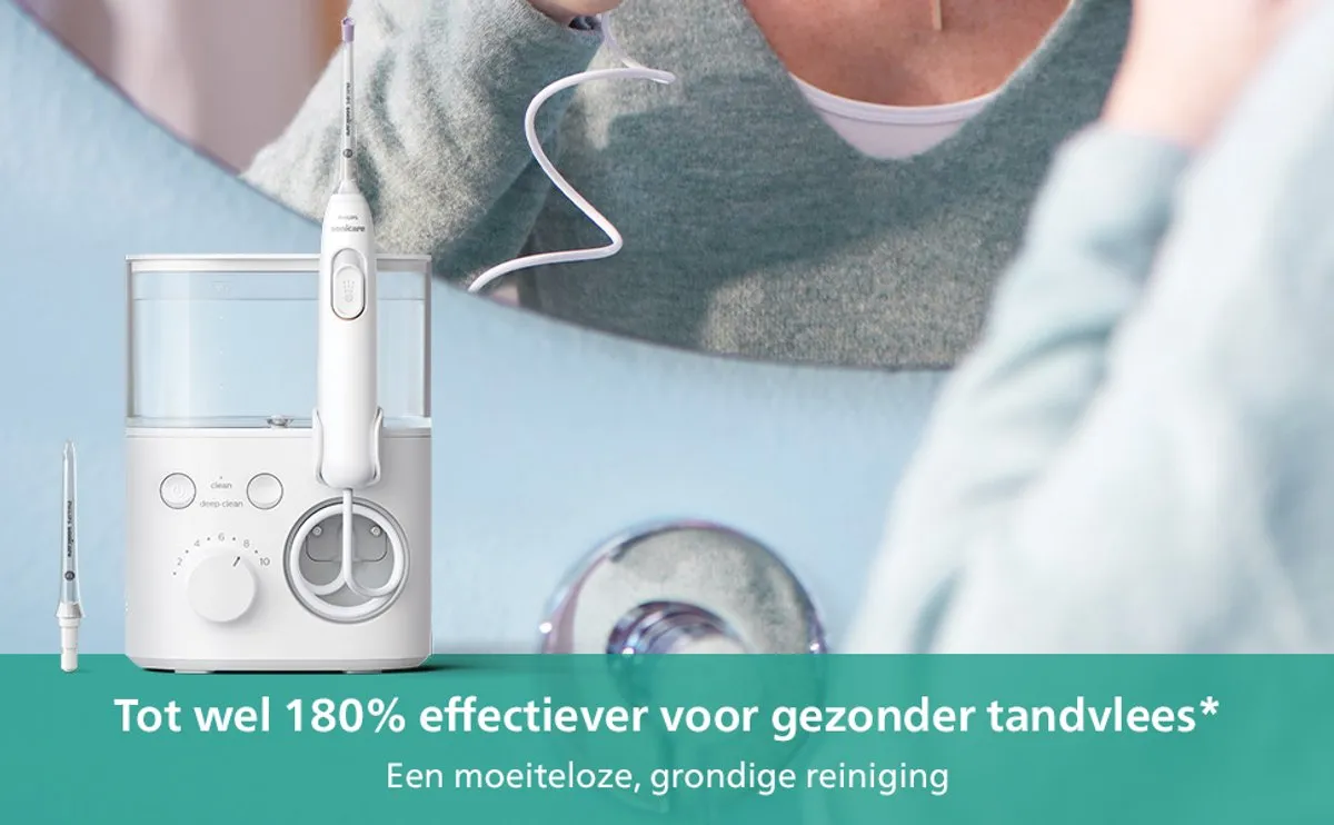 Philips Sonicare PowerFlosser 3000 HX3711/20 - Waterflosser - 550ml - 10 Snelheden - Wit - afbeelding 6 van 6